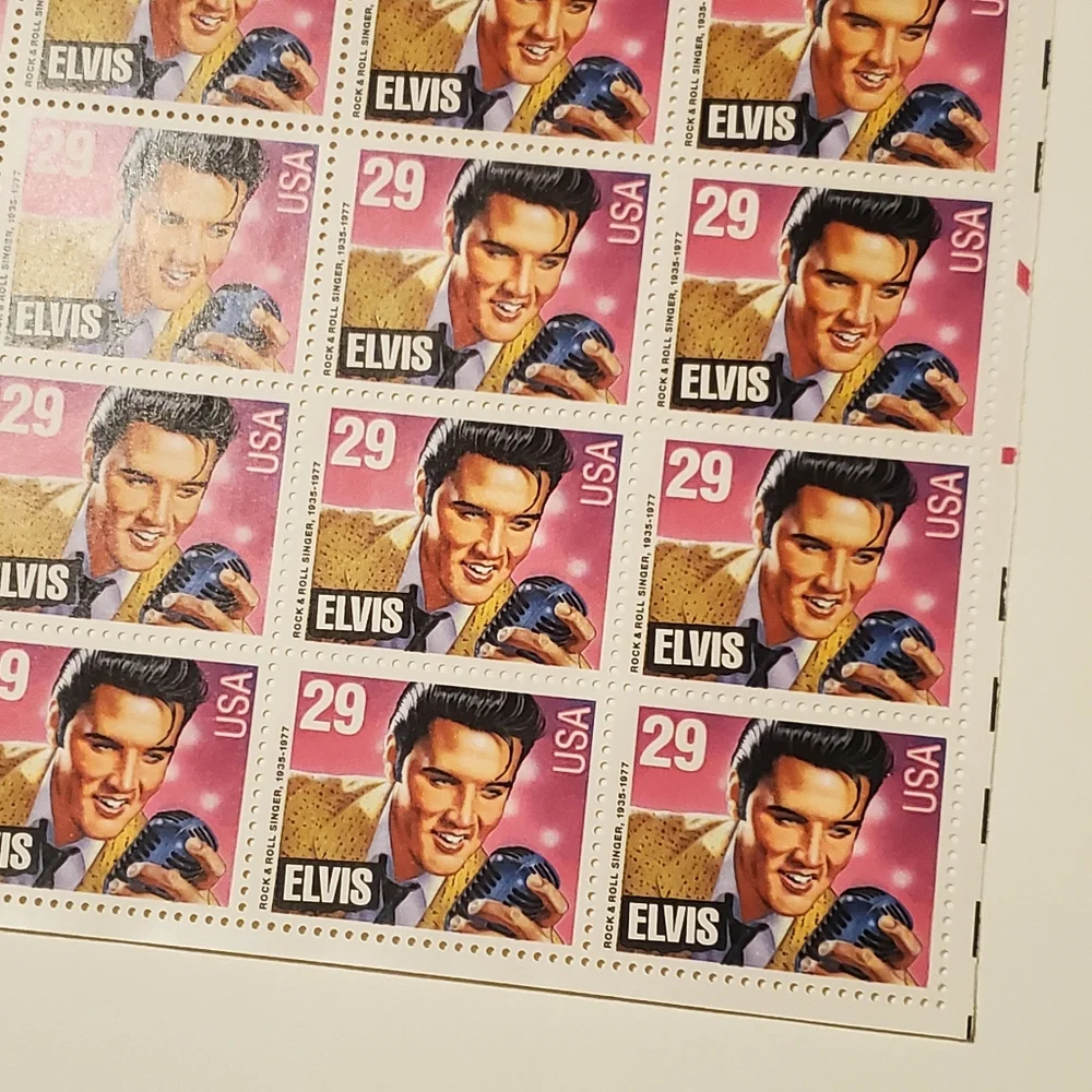 USPS 1992 Commemorative Elvis Presley Stamp Sheet